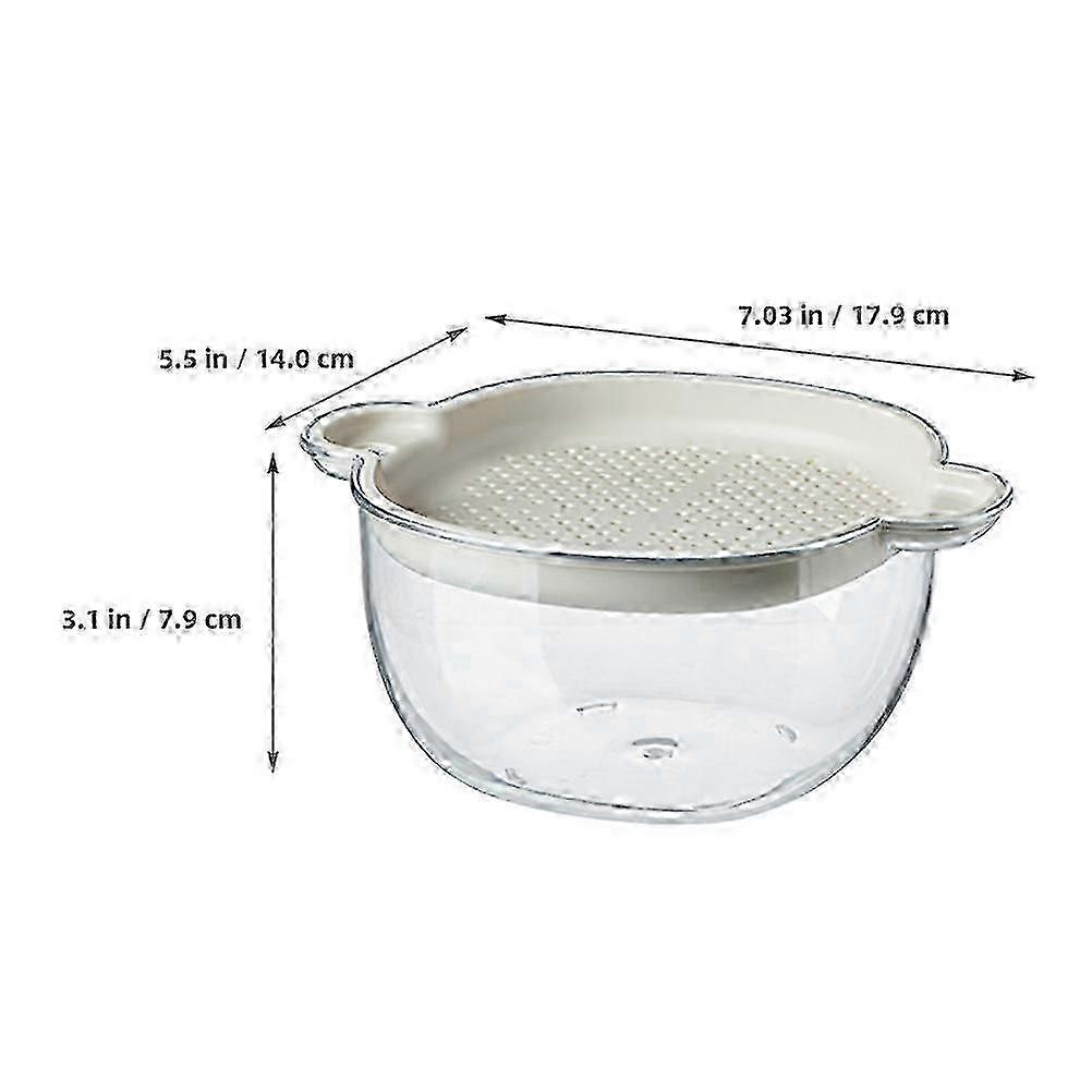 Plastic Draining Basket Double Layer for Fruit and Vegetable Storage