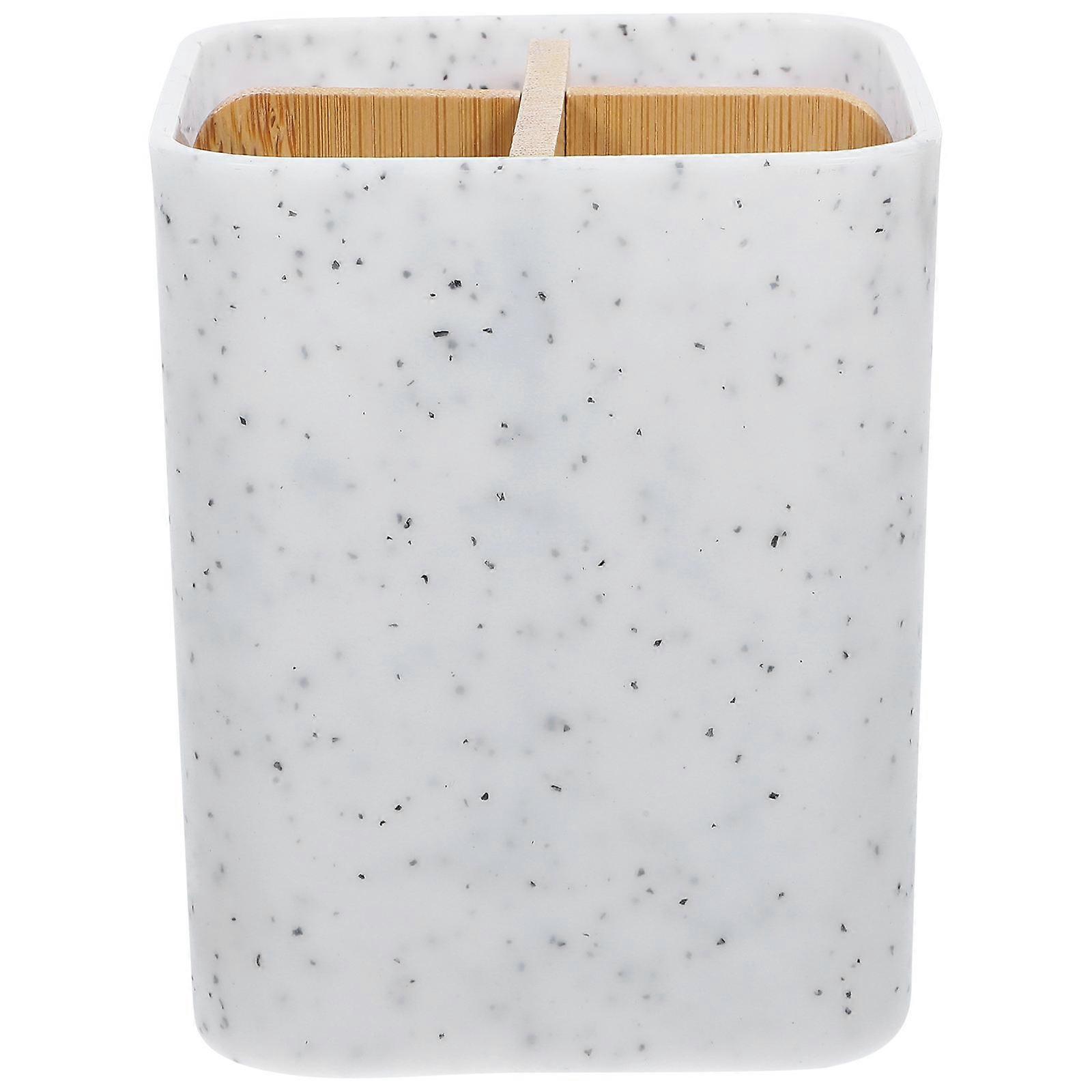Toothbrush Holder Storage Holder for Bathroom Use with Marble Pattern