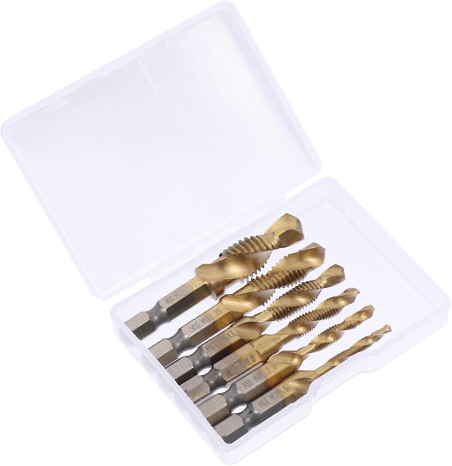 6 Pieces Composite Thread Tap Hex Shank for Drill Bit Tool