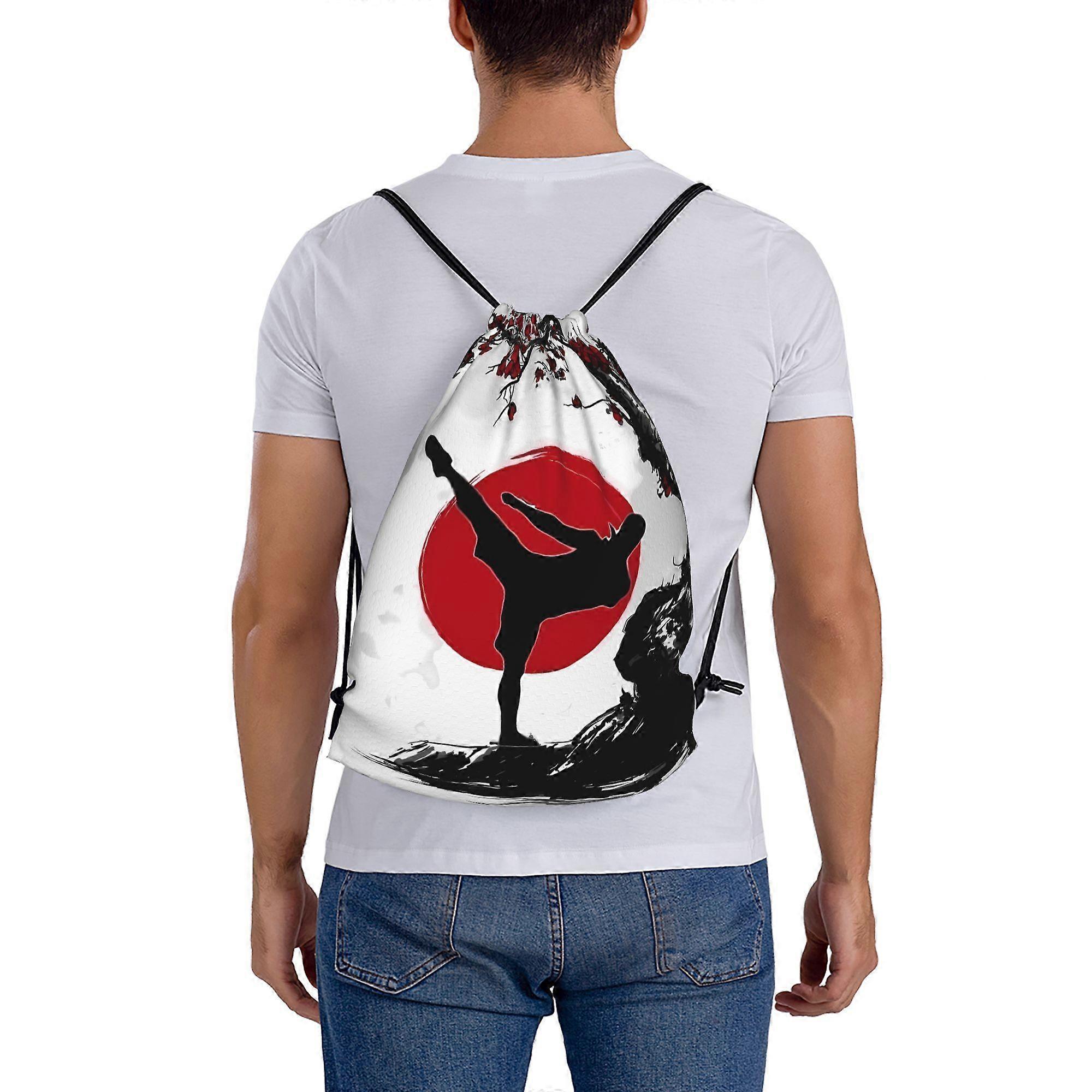 KARATE Pattern Drawstring Bags-Gqazw