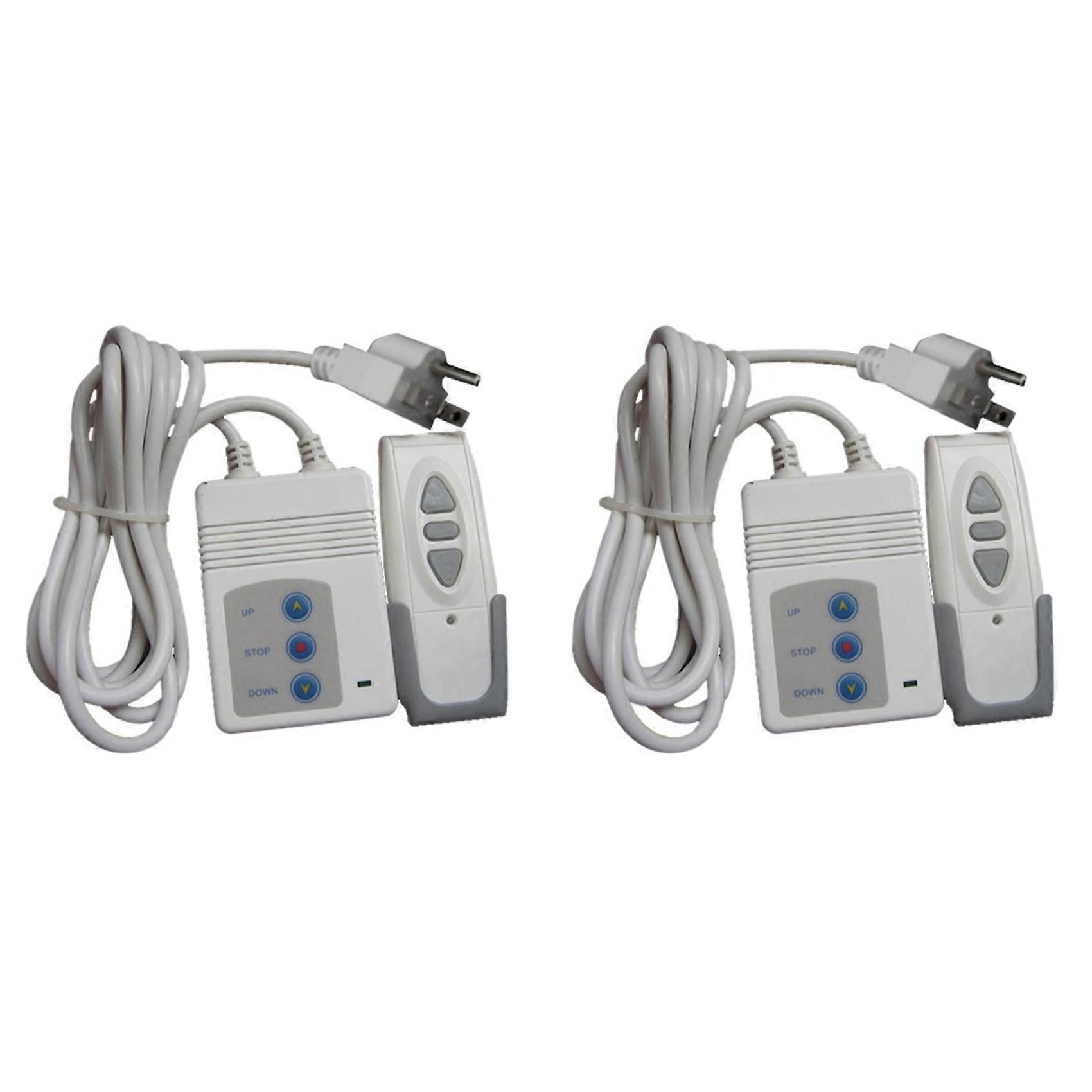 2X Remote Control 433MHZ Projector Screen Controller Electrical Curtain Wireless Remote Control Switch Receiver US Plug