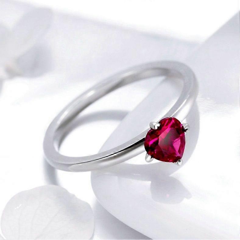 S925 Sterling Silver Ring Heartbeat Ring, Size:7