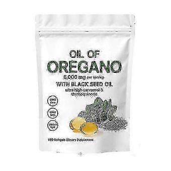 6000mg High Potency Oregano Oil & Black Seed Oil Nutrition Gels & Chews, 180-300 Count Variants