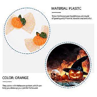 Halloween Pet Headdress Pumpkin Butterfly Head Flower for Decor 10Pcs