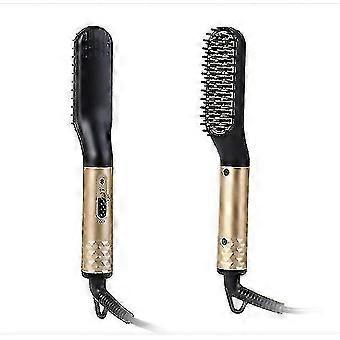 Men's Ionic Beard Straightening Comb, 180C to 200C Adjustable Temperature PTC Heating Beard Straightening Brush