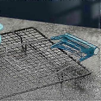 Bowl Gripper Clips, 5pcs Multifunctional Protection Set, Anti-scalding Bowl Clip, Stainless Steel Dish Lifter, Silicone Protective Mat Blue 9*17.5cm