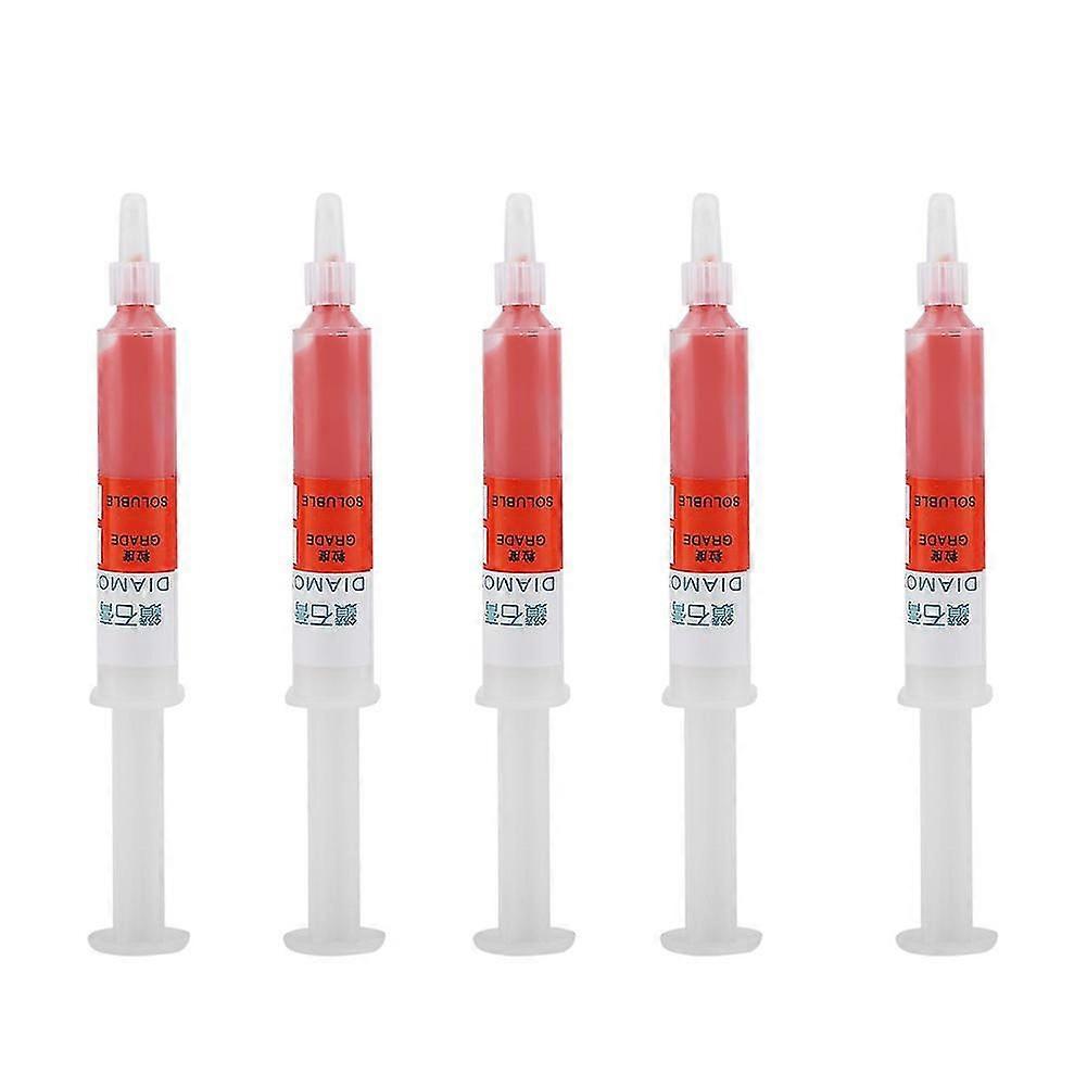 5pc/set Diamond Grinding Polishing Paste Lapping Compound Abrasive Paste Needle Tube