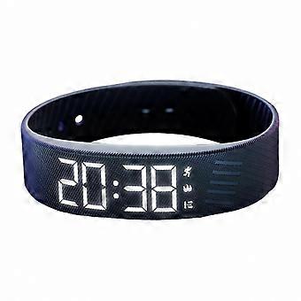 Silent Vibration Wake-Up Watch, Waterproof Sleep Monitor compatible with Deep Sleepers, Suitable compatible with Kids and Adults, Black