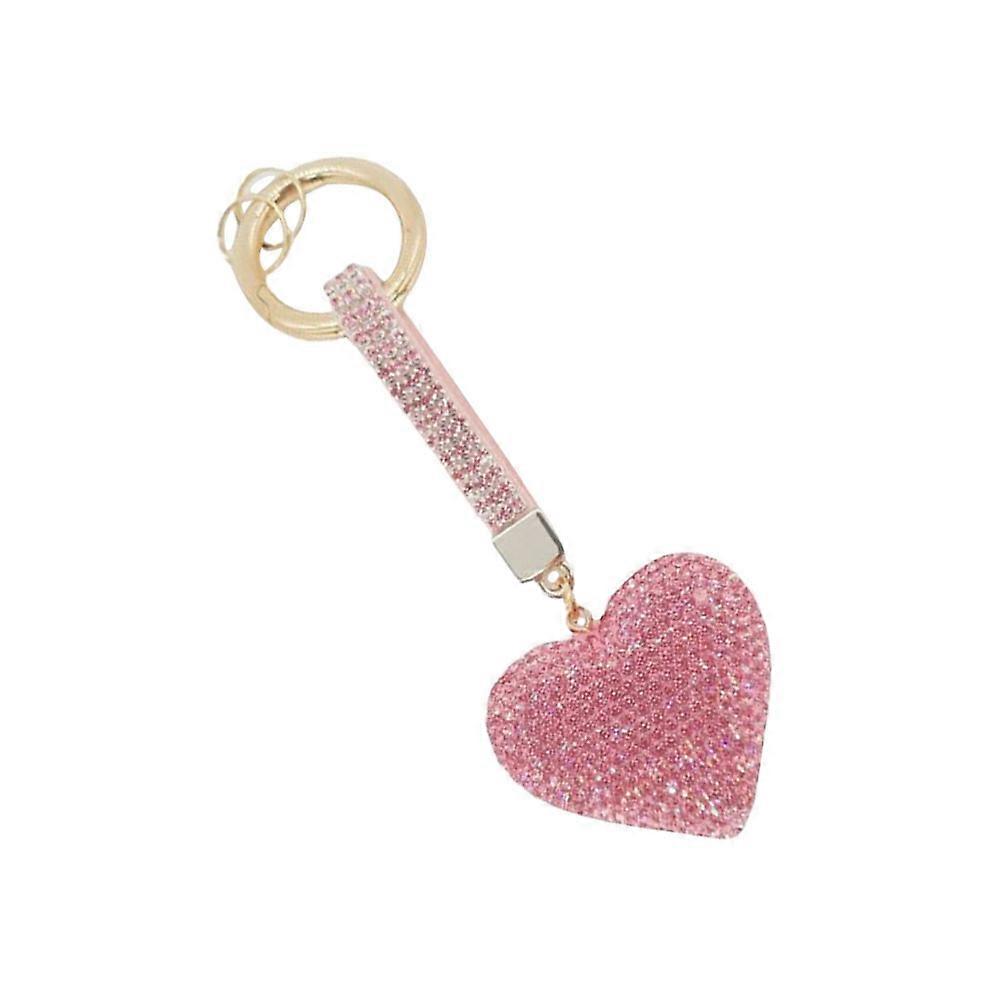 Rhinestone Heart Keychain with Full Rhinestone Decoration