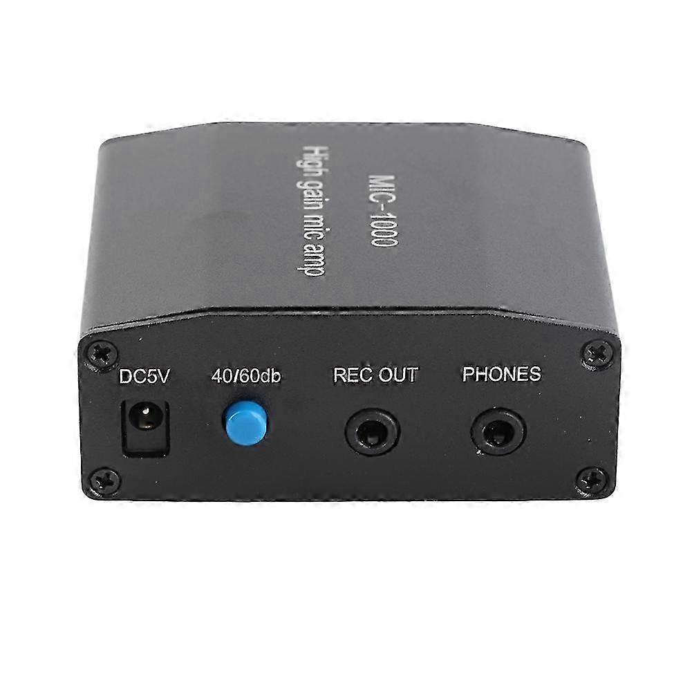 Portable Microphone Amplifier Audio Amp High Sensitivity Alc Automatic Level Control 1000 Times Amp
