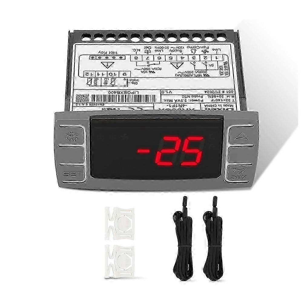 XR06CX-4N1F1 Temperature Controllers, Programmable Digital Thermostat with Sensor Probe