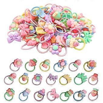 SHUSAY 40 PCS élastiques à cheveux pour les petites filles, mélanger les couleurs élastiques pour les cheveux de la fille élastiques pour cheveux élastiques pour les cheveux Supports de nattes Accessoires pour cheveux pour fille