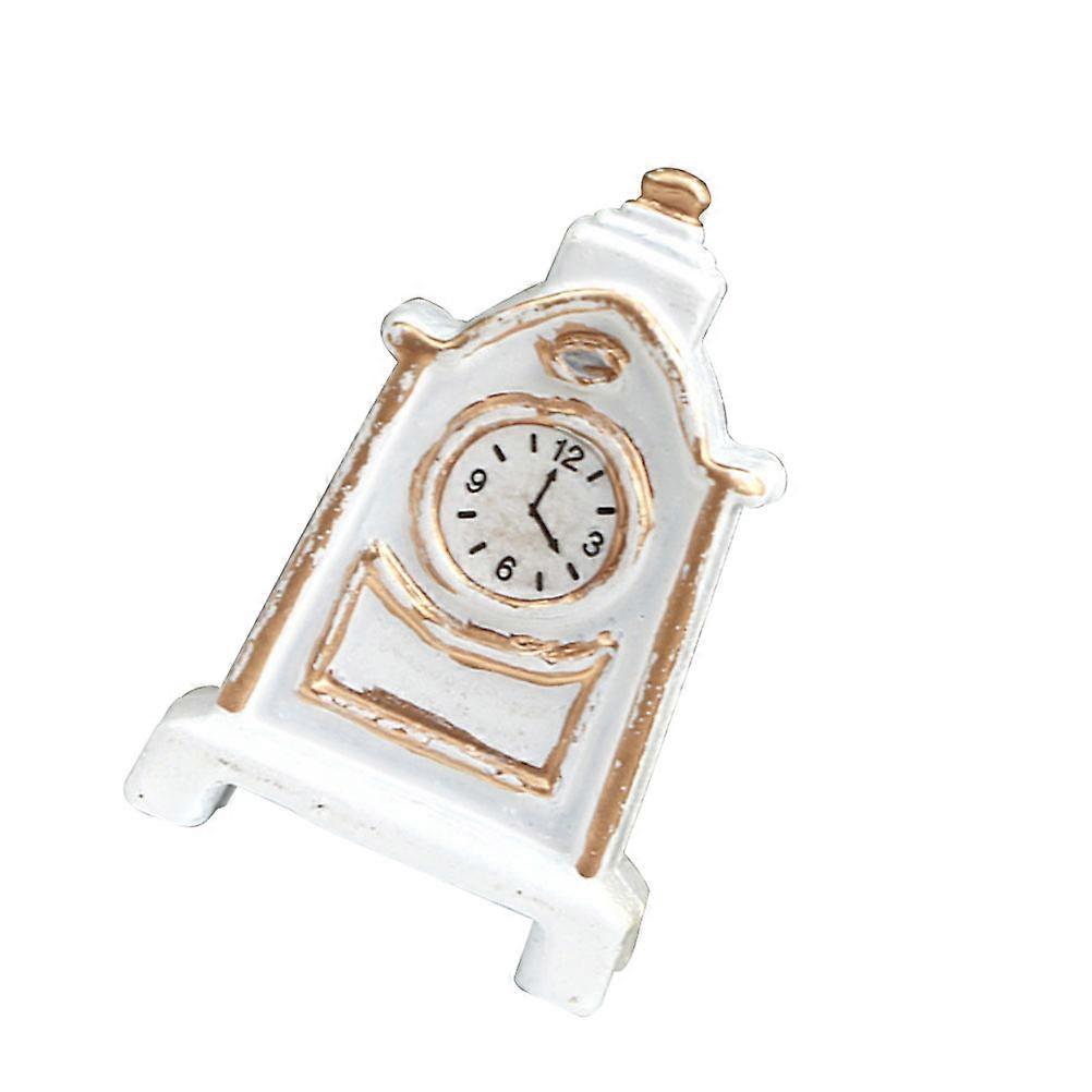 Tiny Clock Ornament Retro Pendulum Clock Model for Mini Furniture
