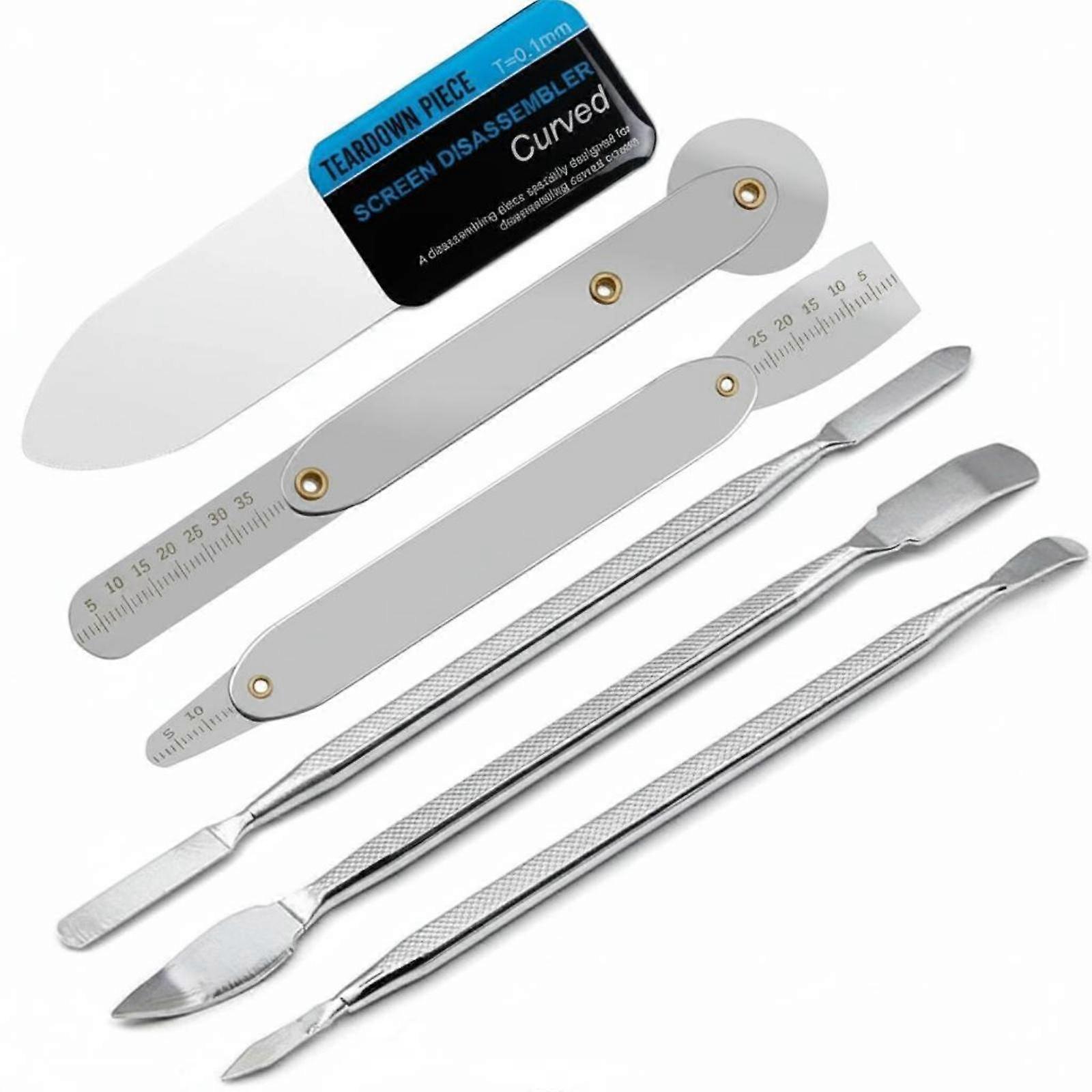 6 Pieces Metal Tool Set Non-Marring Electronics Opening Tool Kit
