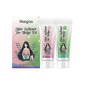 O creme suavizante para franjas Hoegoa controla o frizz, hidrata e dá brilho - hidratante para controle do frizz
