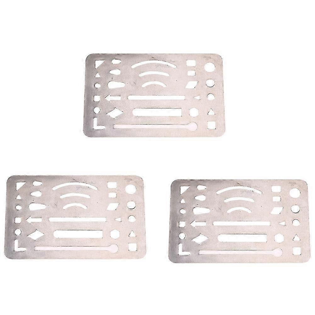 3X Stainless Steel 27 Patterns Erasing Drawing Drafting Tool Shield