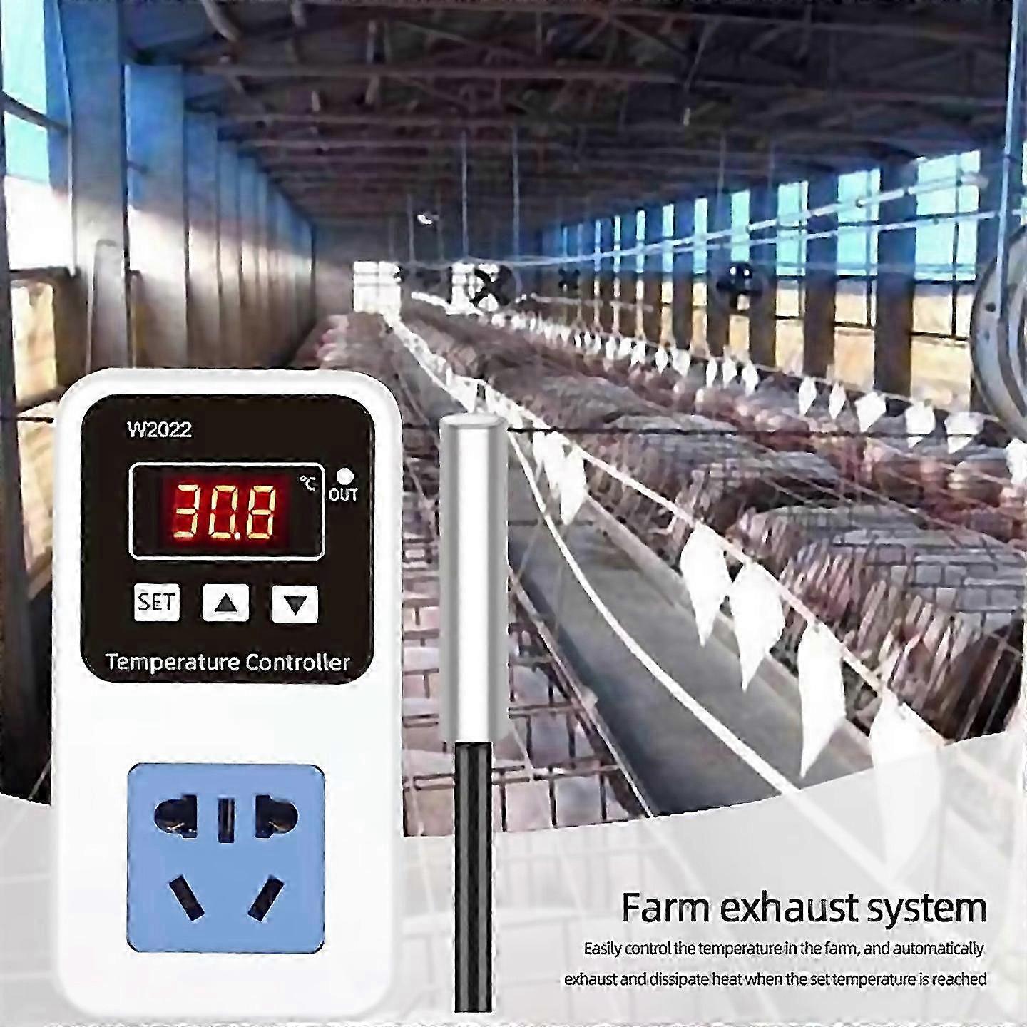 Soft Compatible with Compact W2022 Temperature Controller 220V LED Display Digital Thermostat