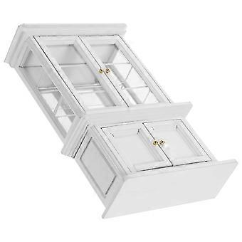 Wood Miniature Cabinet for Doll House 1:12 Scale Mini Furniture Decor