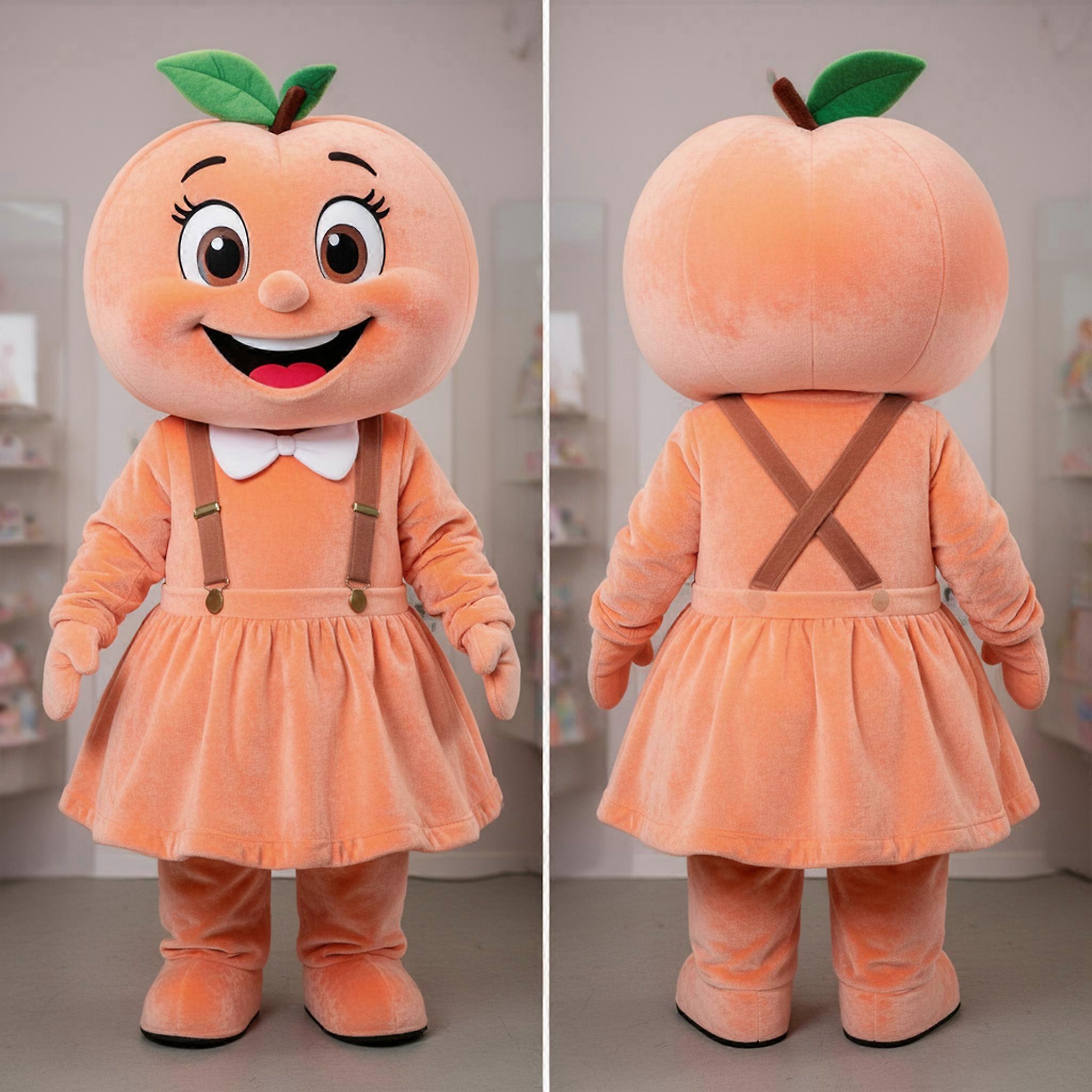 MASTICOT Peach Orange Rounded Enchiladas Mascot