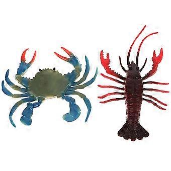 Ocean Creature Model Aquarium Shrimp Set for Fish Tank Decoration 2Pcs