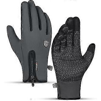 Winter Thermohandschuhe für Männer und Frauen, wasserdicht winddicht Touchscreen warm zum Radfahren Wandern Fahren Laufen
