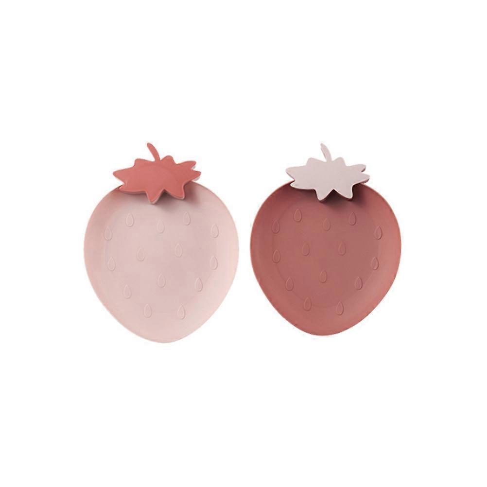 Snack Plate Strawberry Shape for Fruit Use Material 3Pcs
