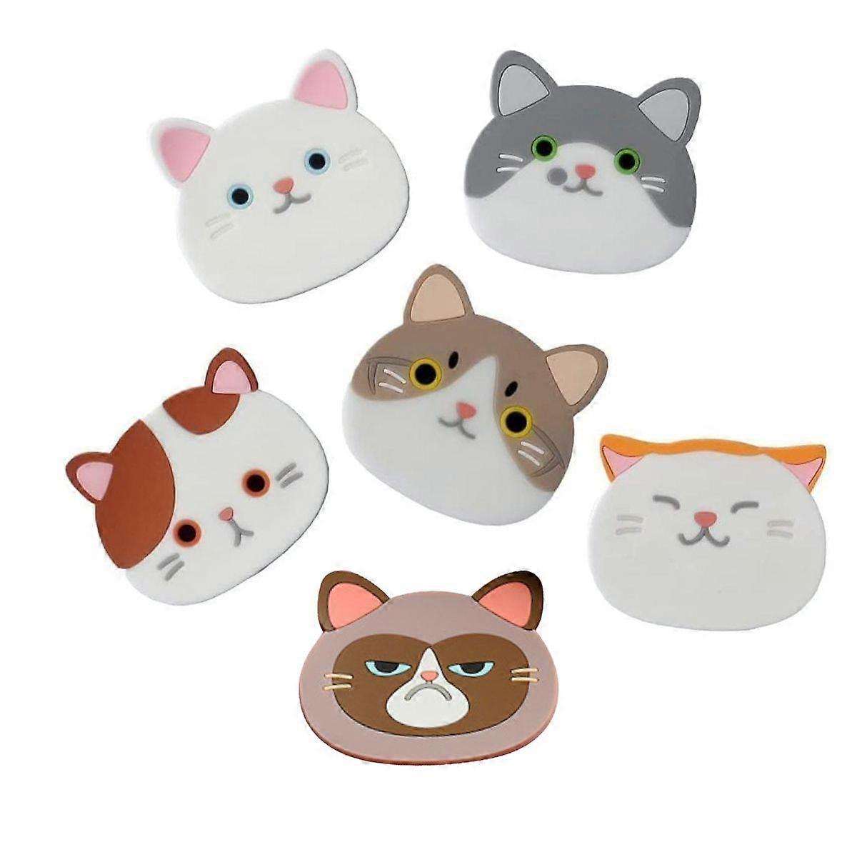 Heat-Resistant Cute Cat Silicone Coasters