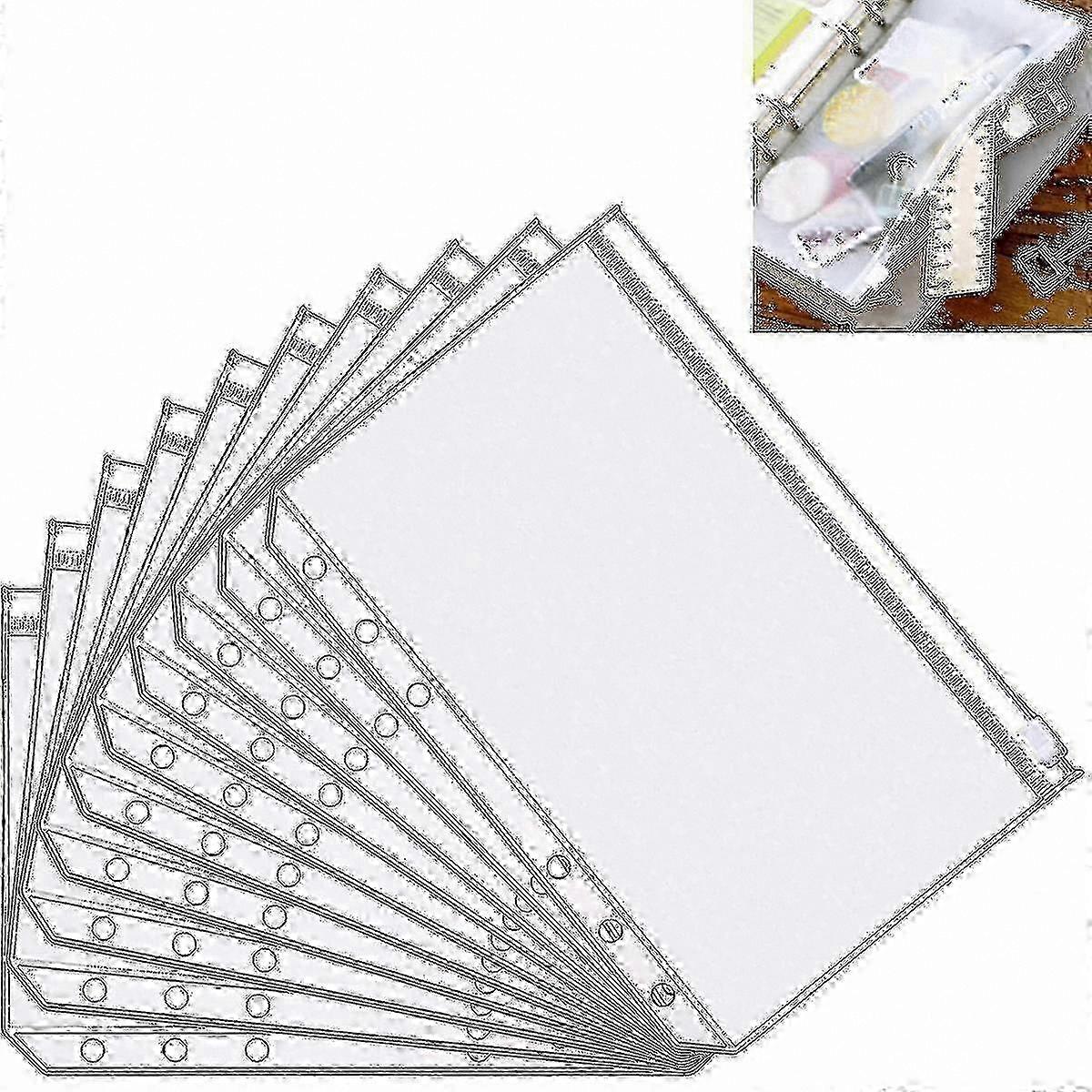 A5 6-Hole Zip Folder with Plastic Binder Pockets