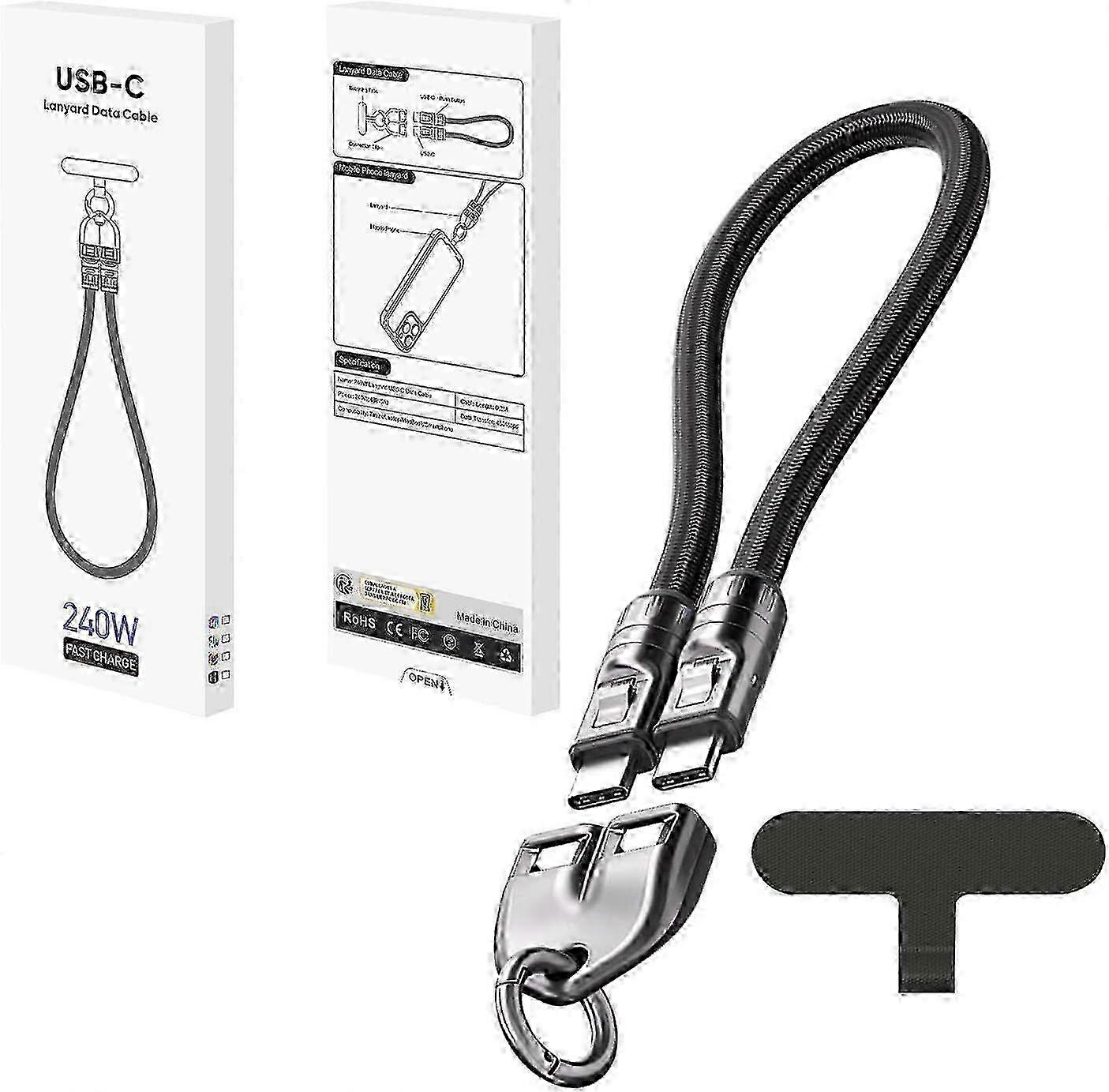 5A 240W Tangle-Free USB C Cable