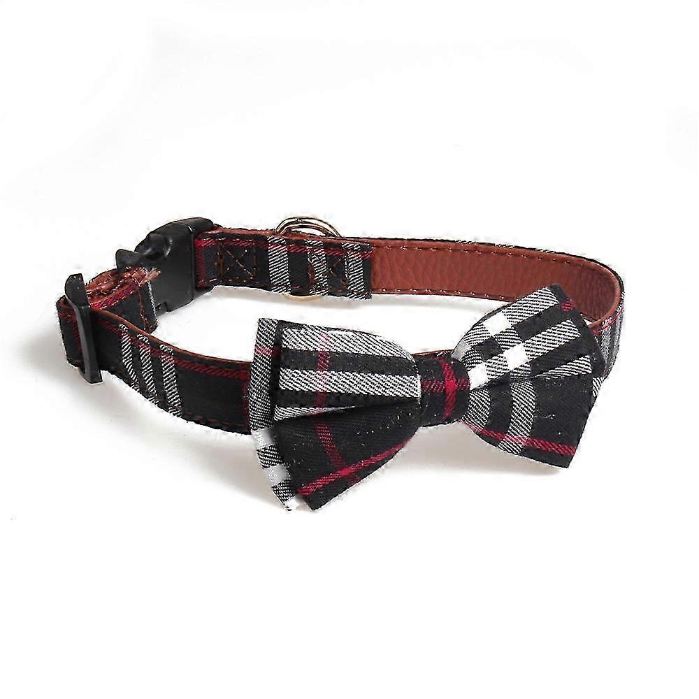 Adjustable Green Plaid Cat Collar