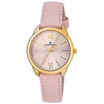 Radiant new peach Quartz Analog Woman Watch with RA419602 Cowskin Bracelet