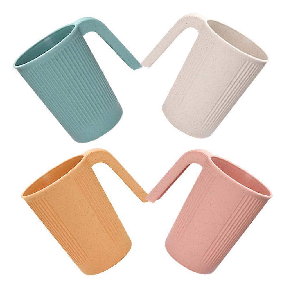 Lightweight Reusable Straw Coffee Cup with Handle 12Pcs Set