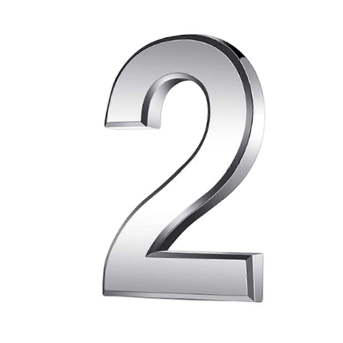 Solid Stainless Steel Double Silver Numbers Garage Decoration