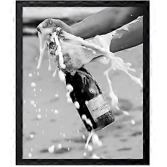 Champagne Wooden Jigsaw Puzzles Popping Bottle Print UE2693
