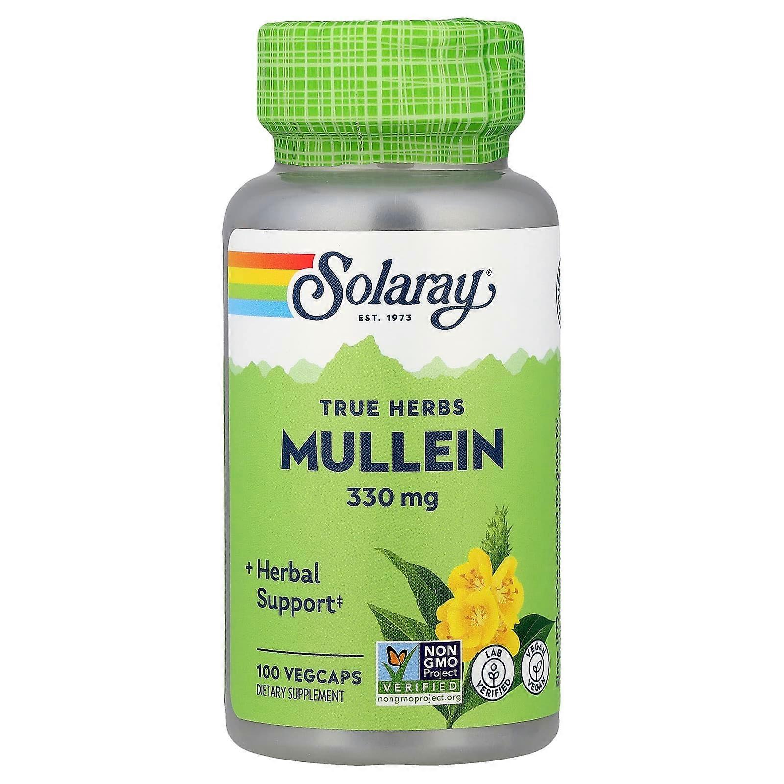 Solaray, Mullein, 330 mg, 100 VegCaps