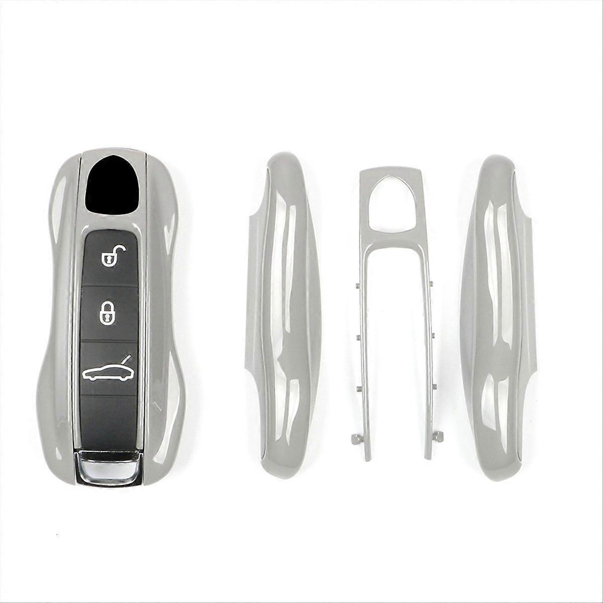ABS Key Case Cover Shell Silver Gray