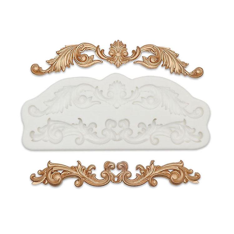 シリコーンモールドヴィンテージケーキ装飾ボーダーチョコレートベーキングツールバロックエンボスパターンフォンダンシリコーンモールド