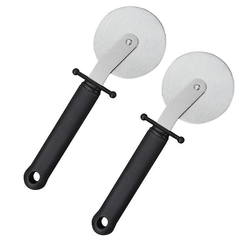 20.5X7x1cm Assorted Color Pizza Cutters 2pcs Plastic Handle Pizza Cutter Wheel Home Stainless Steel