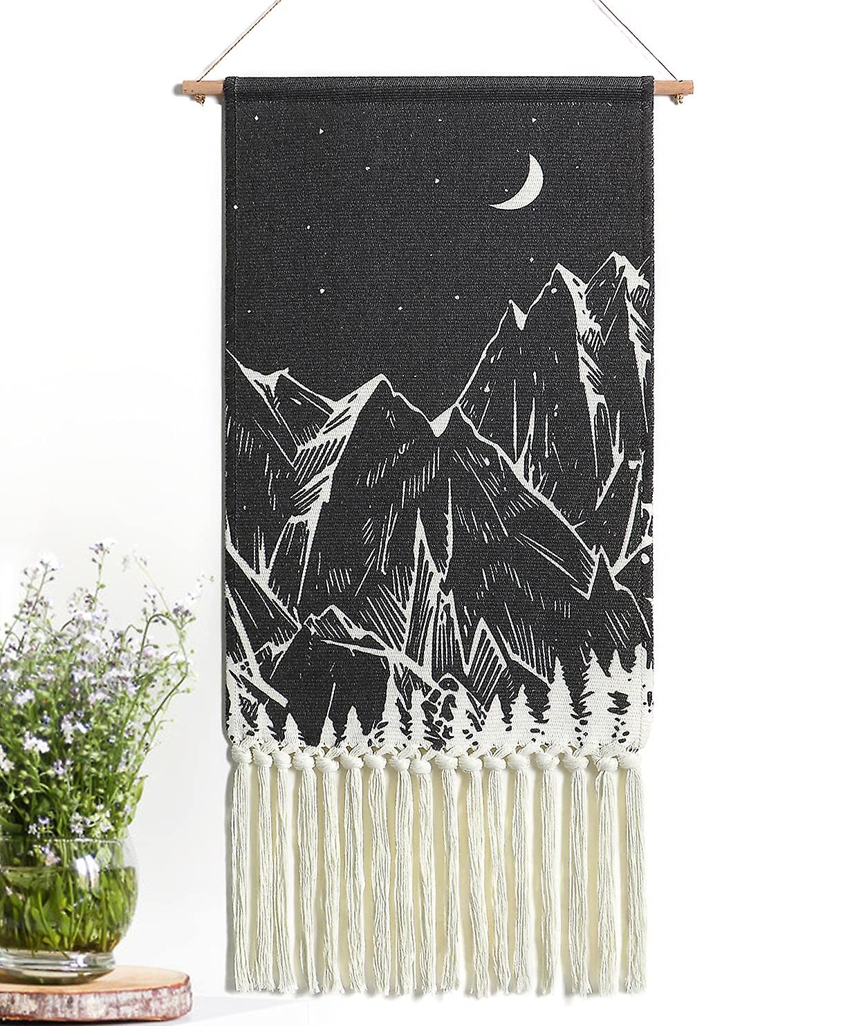2023 - Wall Hanging Tapestry Black Boho
