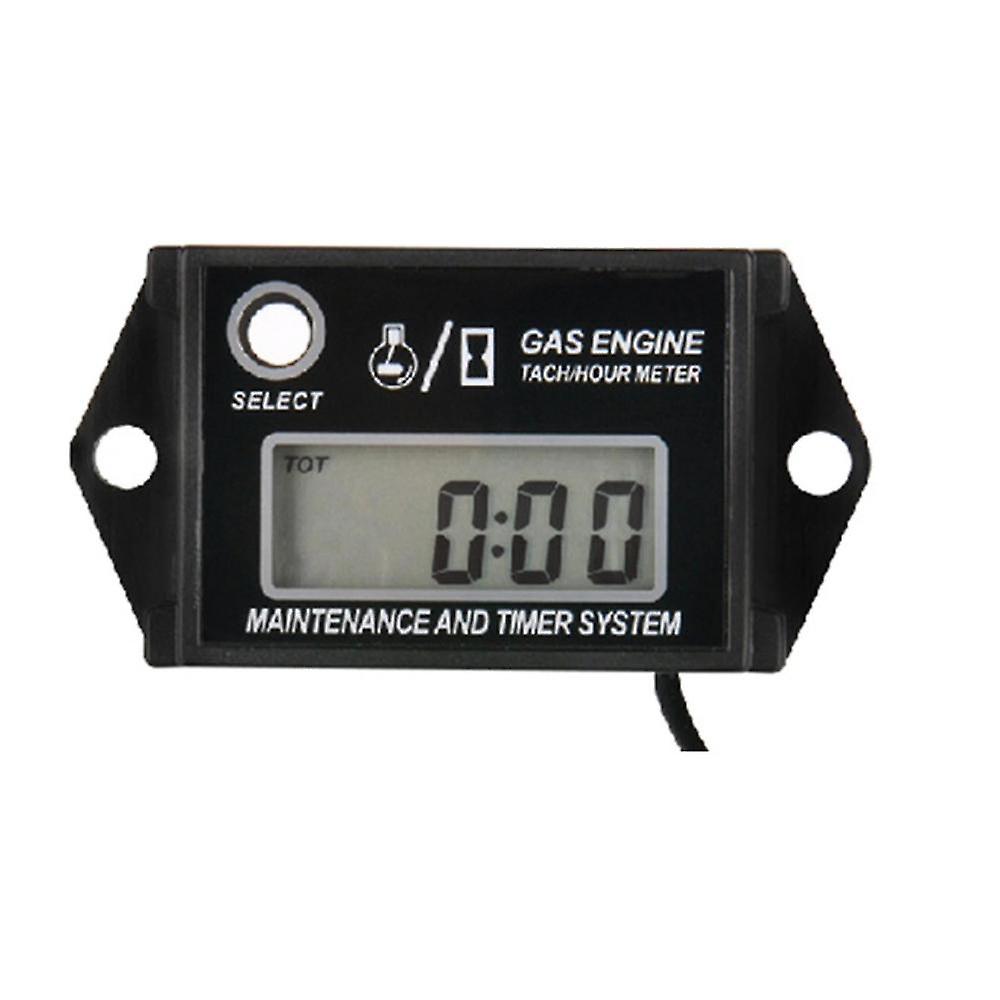 Lcd Digital Tachometer Gas Engine Tach/hour Meter Resettable Rpm Tester