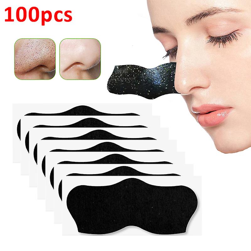 100pcs Nose Blackheads Remove Mask Plaster Nose Strips Remove Blackheads Pores Black Dot Remover Acne Peel Mask Cleaning Patch