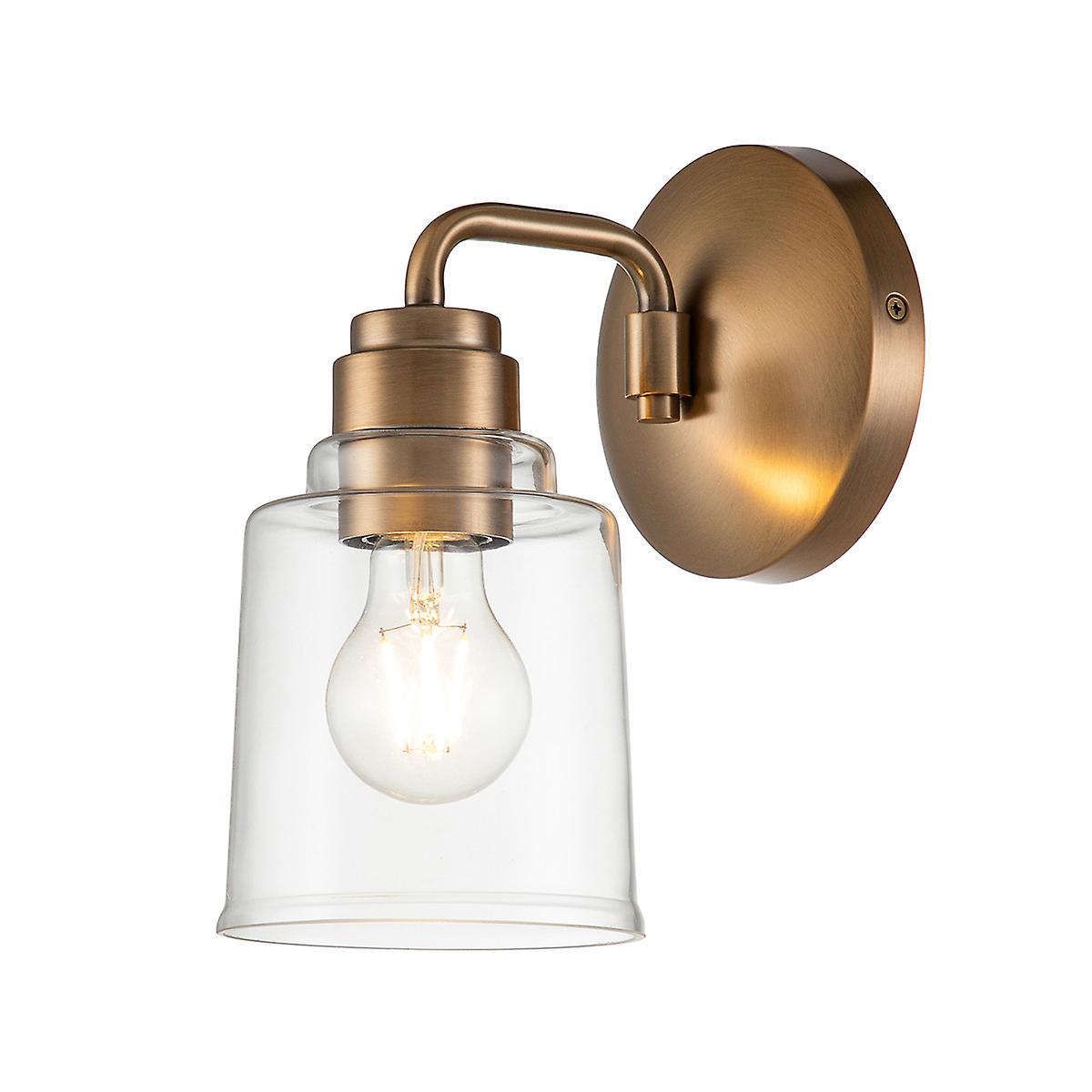 Elstead Kichler Aivian Dome Wall Lamp Weathered Brass