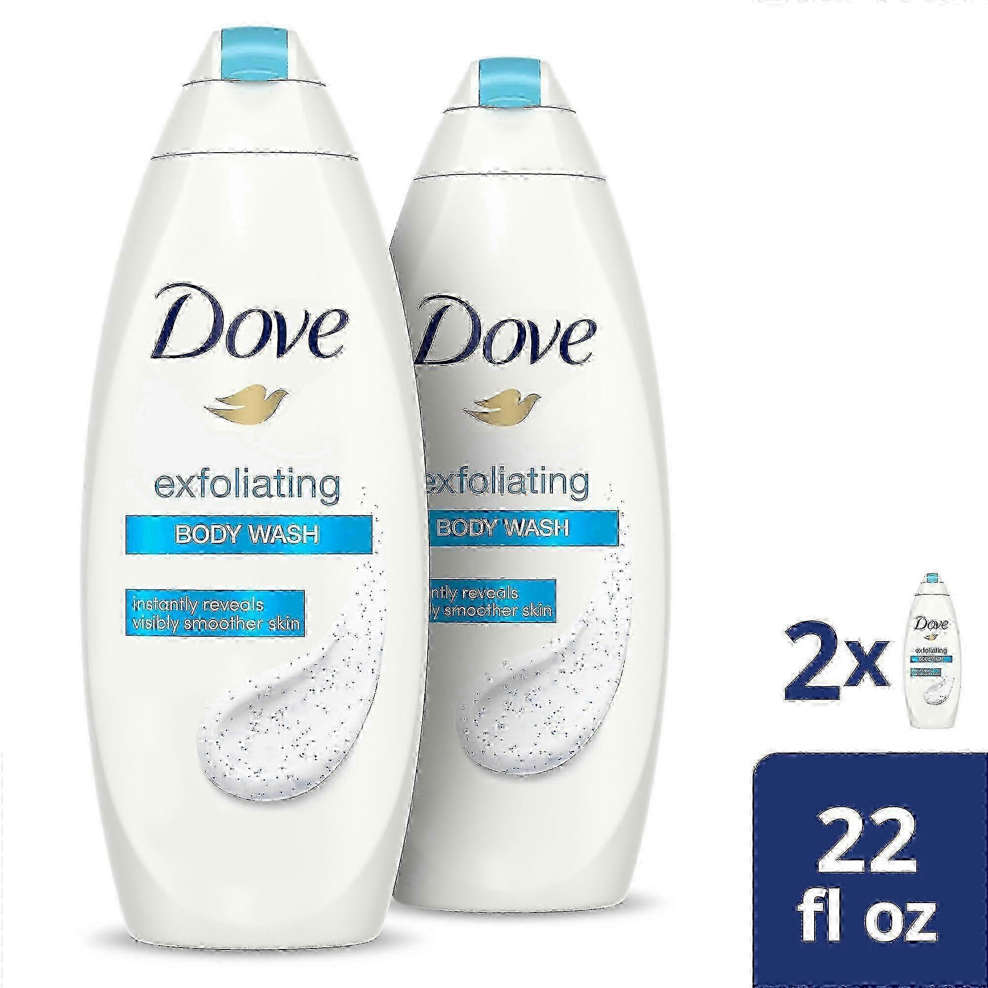 Dove Body Wash 温和去角质洁面乳，2 件装