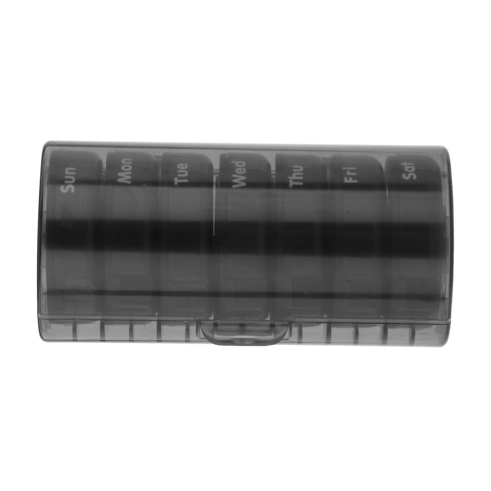 Pill Container 7 Day 2 Times A Day Round Large Capacity for Supplements