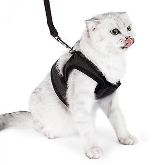 Cat Harness And Leash Escape Proof Adjustable Vest For Cats Cat Walking Jacket With Air Mesh Harness And Running,l