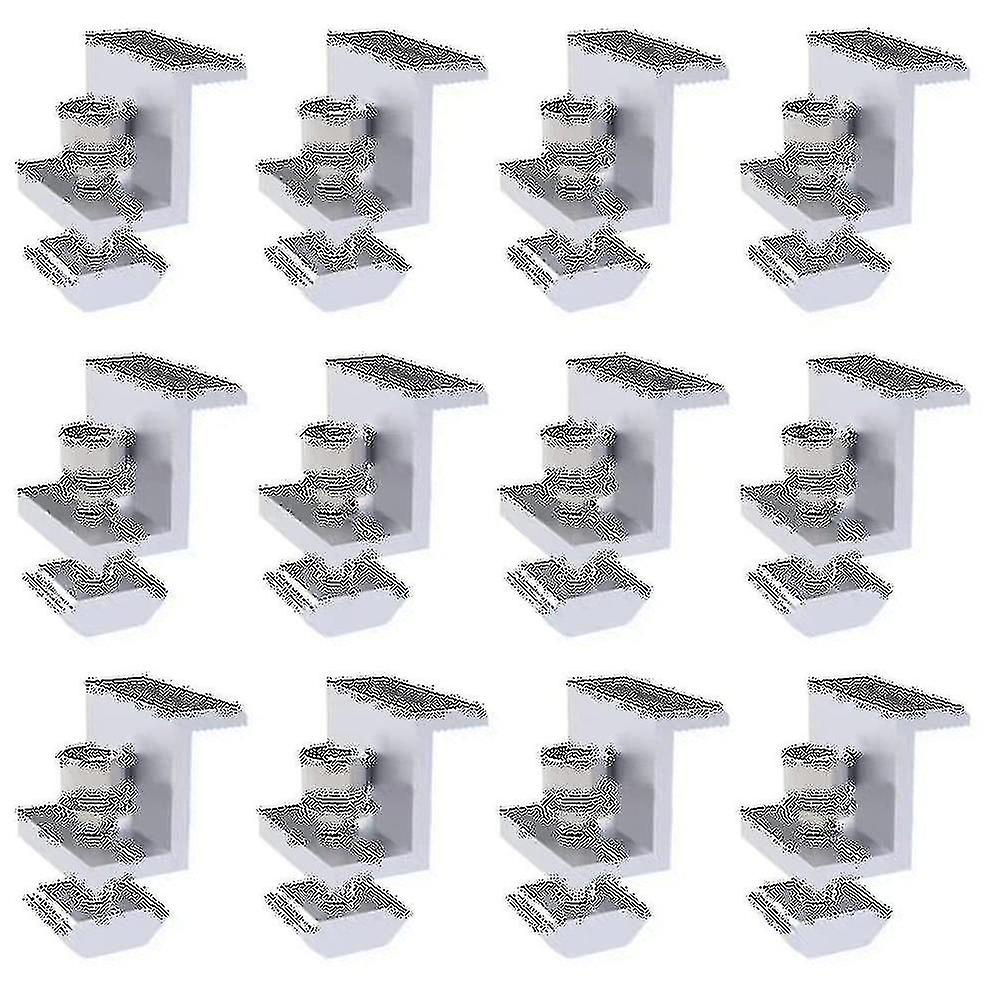 12pcs ηλιακοί βραχίονες τοποθέτησης ηλιακών πλαισίων σφιγκτήρων τέλους 12pcs, ρυθμιζόμενος βραχίονας σφιγκτήρα φωτοβολταϊκών τοποθέτησης Pv