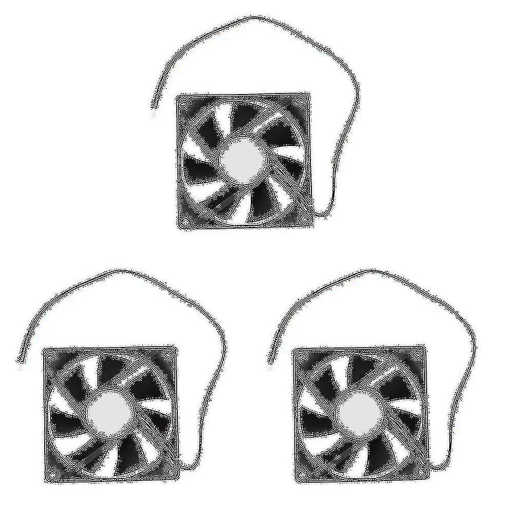 3pcs 80mm Dc 12v 2pin Pc Computer Desktop Case Cpu Cooler Cooling Fan