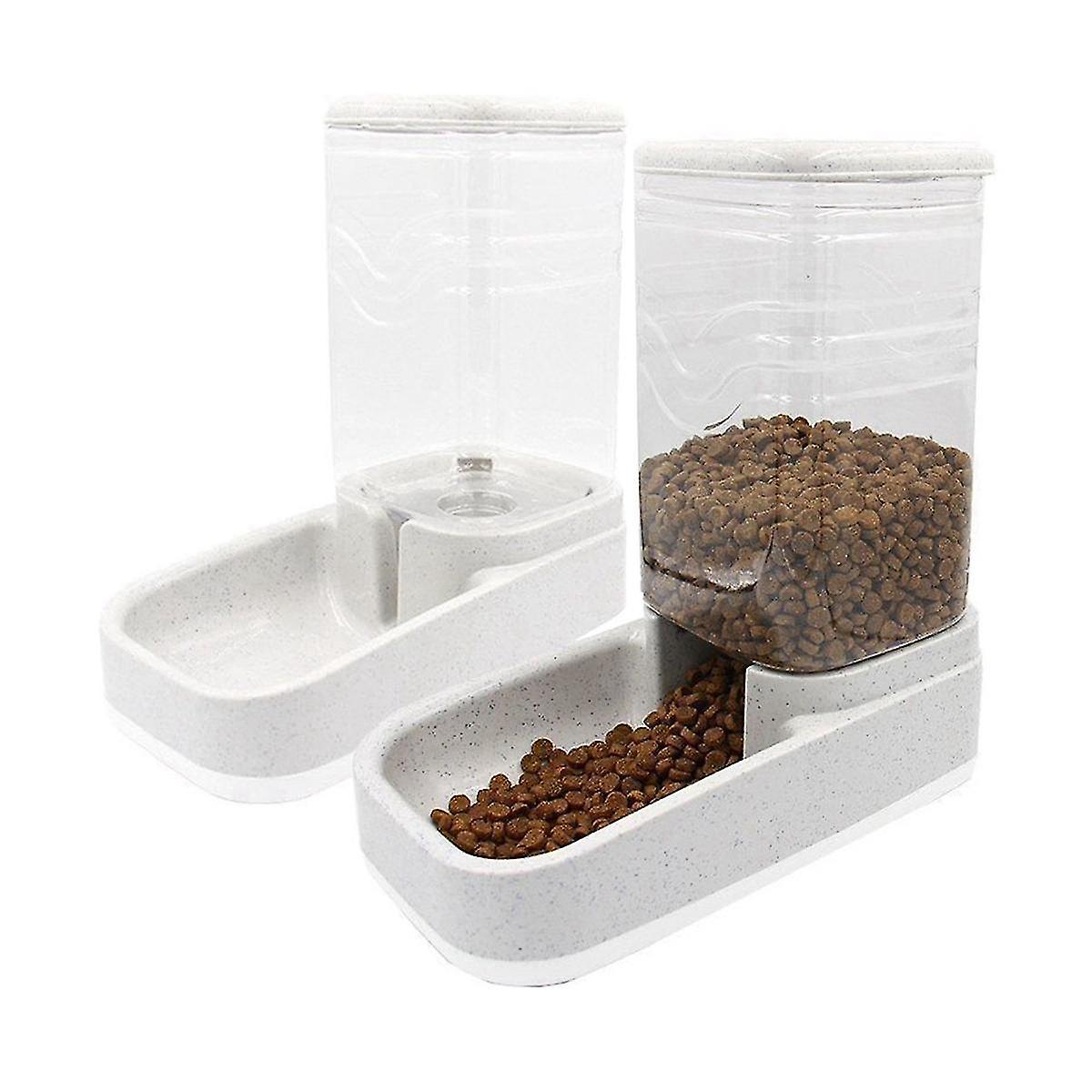 3.8l Food And Water Dispenser Set For Automatic Feeding Dog And Other Pets, Suitable For Most Pet G