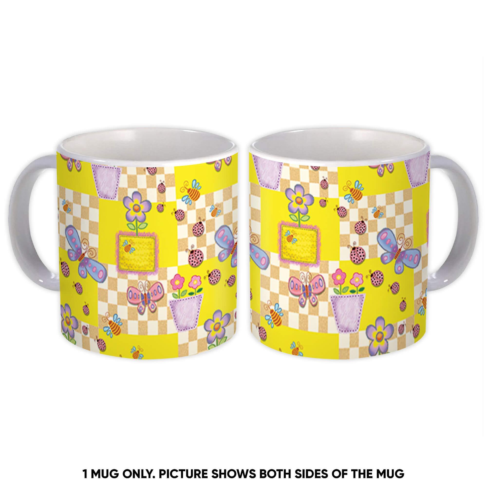 Gift Mug: Butterflies Ladybug For