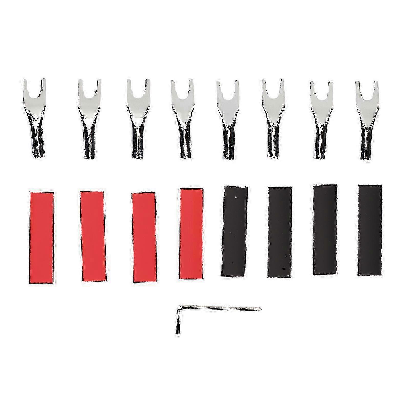 Copper Non-Insulated Spade Terminals, Good Electrical Conductivity, Flame Retardant, Secure Positive Contact, Widely Used With AV Receivers